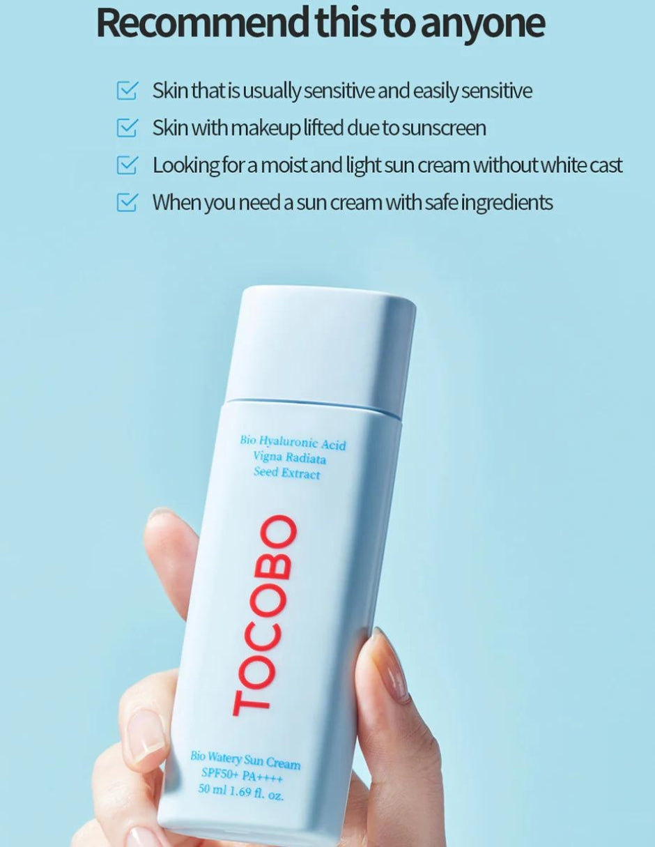 Bio Watery Sun Cream Tocobo 50ml- Bloqueador solar SPF 50 PA++++