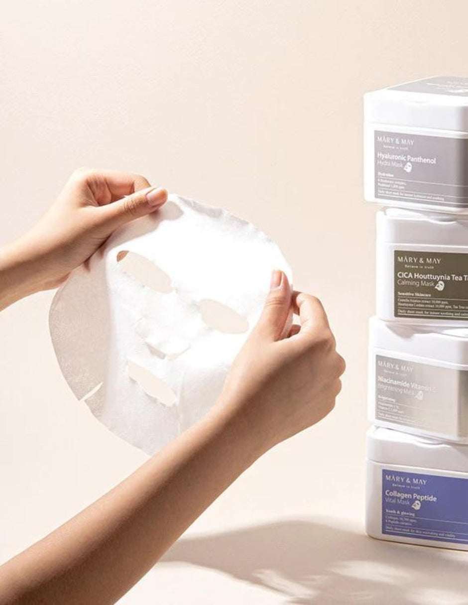 Collagen Peptide Vital Mask de Mary & May- Mascarillas de Colágeno 30 piezas