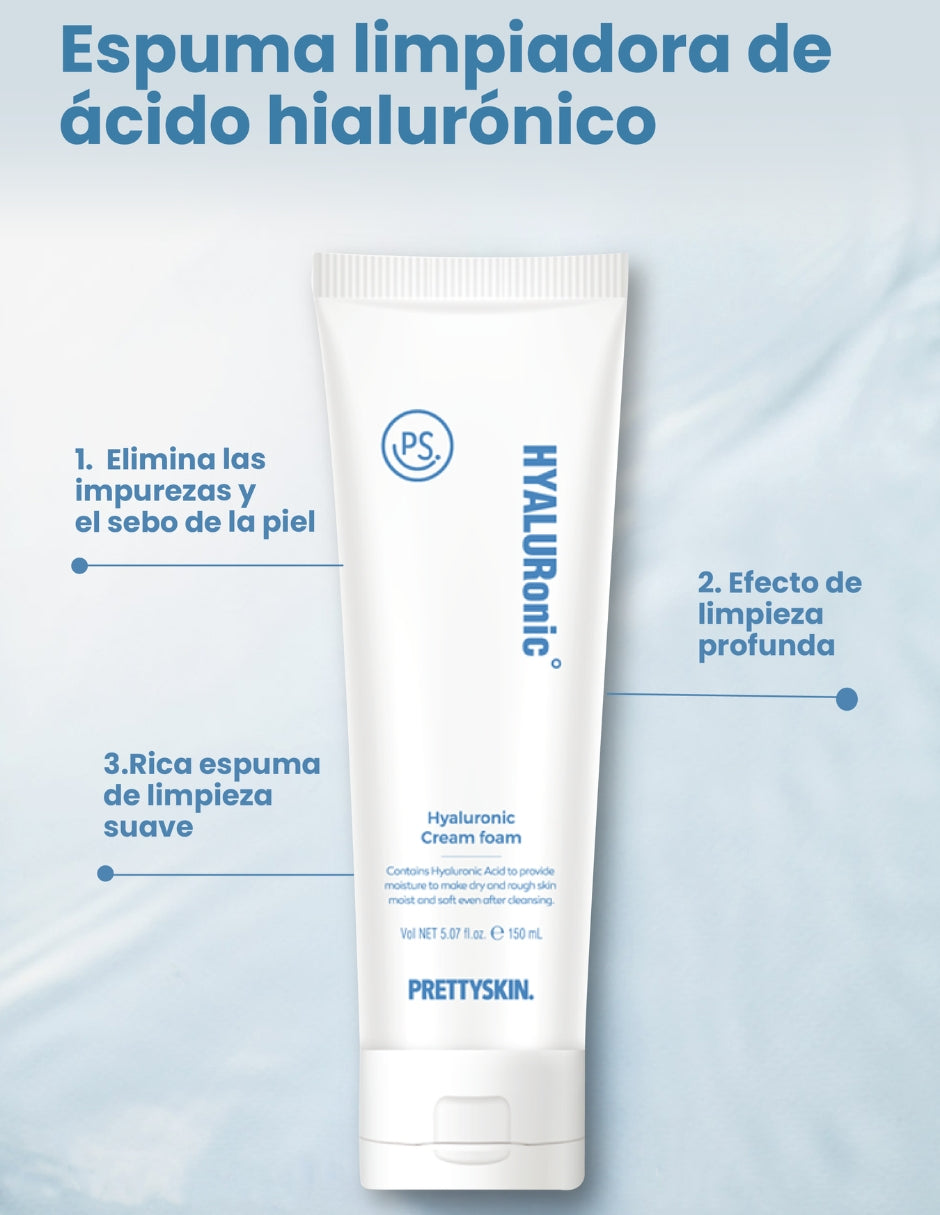 Espuma limpiadora de ácido hialurónico