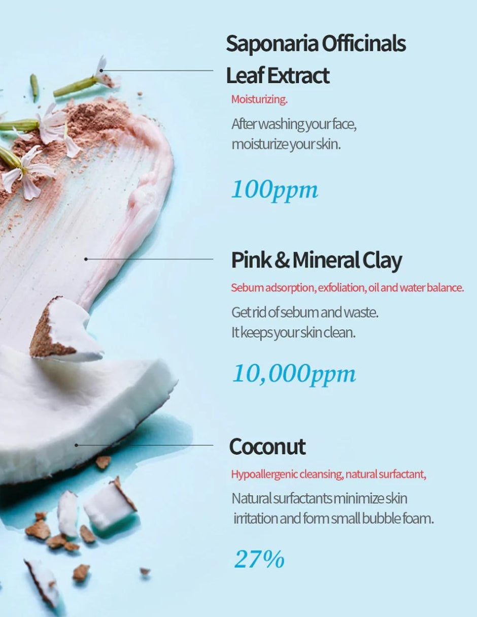 Coconut Clay Cleasing foam- Espuma limpiadora de coco de Tocobo 150ml