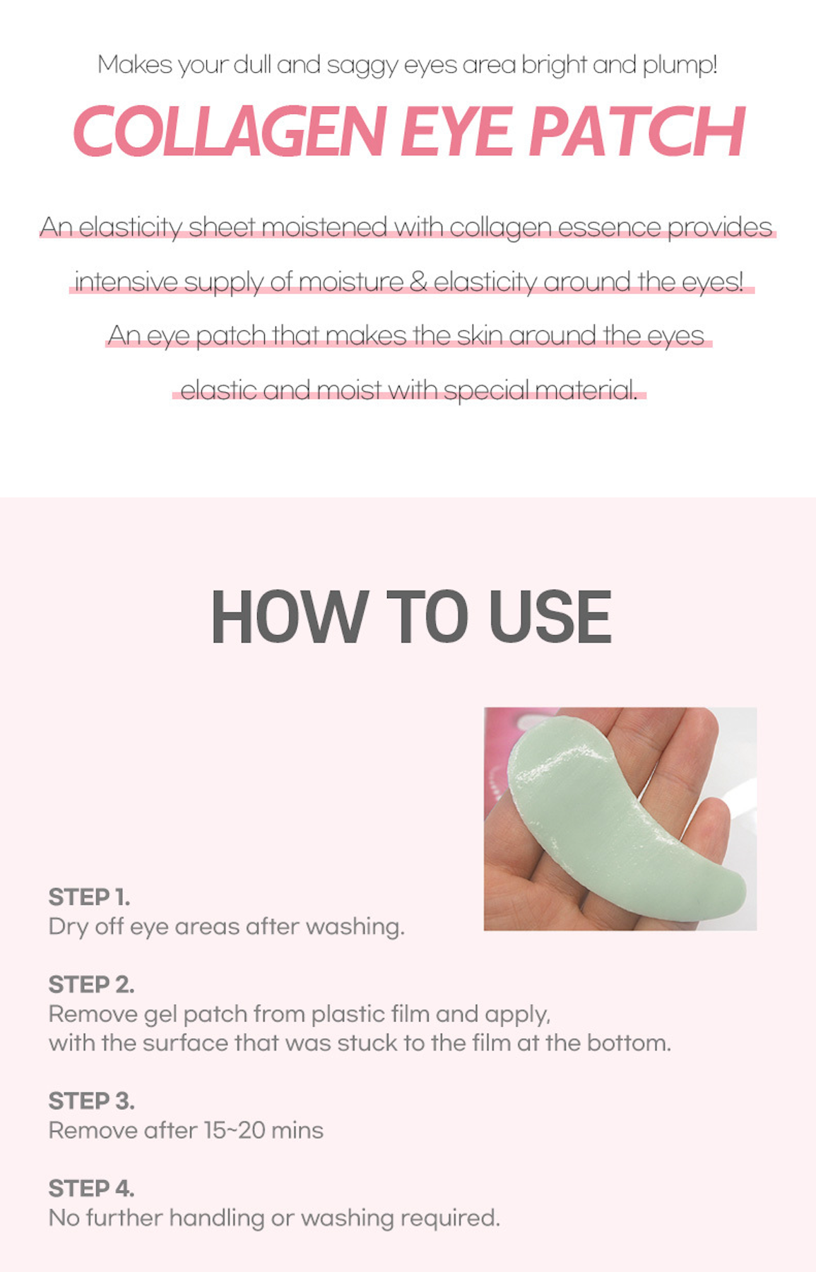 Collagen eye patch- parches para ojos de colágeno