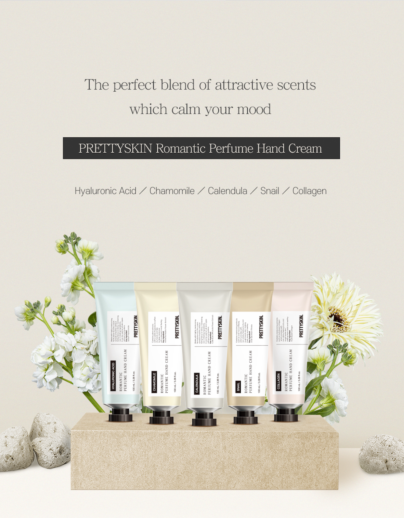 Crema para Manos de Colágeno- Romantic Perfume Hand Cream